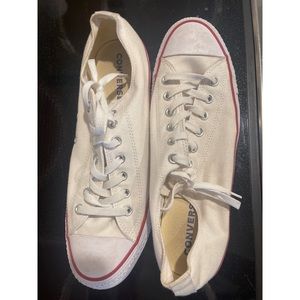 Converse low top white shoes size 12